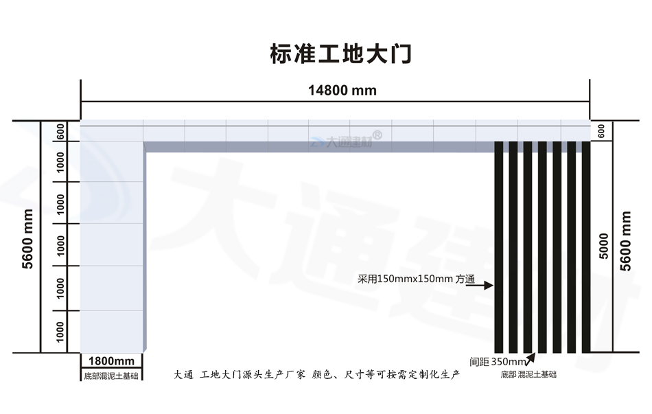 工程項(xiàng)目標(biāo)準(zhǔn)工地大門 -深圳工地標(biāo)化大門 支持定制